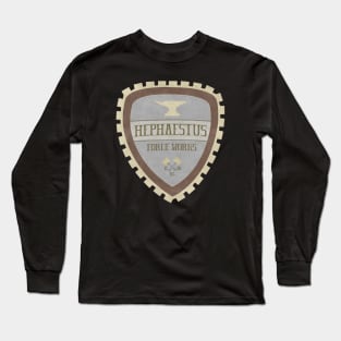 Hephaestus Forge Works retro Greek God logo Long Sleeve T-Shirt